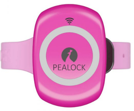 Elektronický zámek Pealock růžová