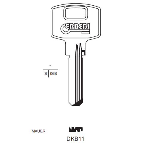 Klíč Errebi DKB11 / Silca DK1 / JMA DEK-4